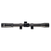Hatson Optima 4x20mm Scope in black with 11mm dovetail scope rings.